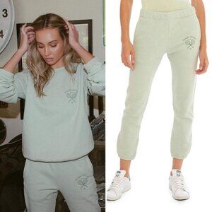 Morgan Stewart pants women's XL mint green joggers made in USA